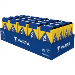 Baterii Alcaline 9V 6F22 6LR61 Varta Cutie 20