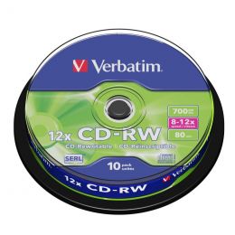 Cd, dvd, blue-ray VERBATIM | DVD-RW 10/SET VERBATIM 4.7GB 4X