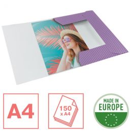 MAPA CARTON CU ELASTIC LAVANDA RECICLABILA COLOUR'BREEZE ESSELTE