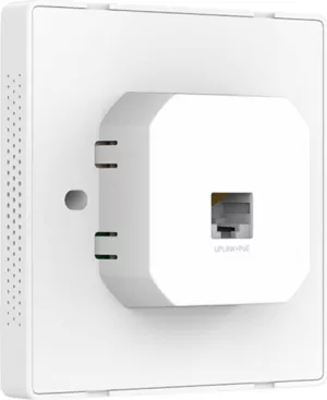 ACCESS POINT TP-LINK wireless 300Mbps, 2 x port 10/100Mbps, 2 antene interne, alimentare PoE, montare pe perete "EAP115-Wall" (include TV 1.75lei)