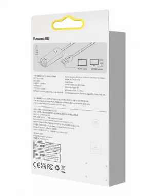 ADAPTOR RETEA Baseus Lite, USB 2.0 to RJ-45 10/100 Mbps Adapter, LED, negru "WKQX000001" (include TV 0.18lei) - 6932172606022