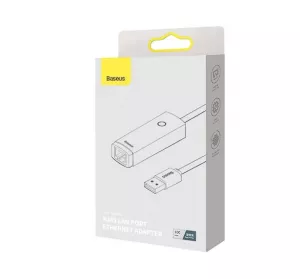 ADAPTOR RETEA Baseus Lite, USB 2.0 to RJ-45 10/100 Mbps Adapter, metalic, LED, gri "WKQX000013" (include TV 0.18lei) - 6932172606046