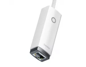 ADAPTOR RETEA Baseus Lite, USB Type-C to RJ-45 Gigabit LAN, LED, alb "WKQX000302" (include TV 0.18lei) - 6932172606121