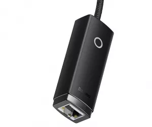 ADAPTOR RETEA Baseus Lite, USB Type-C to RJ-45 Gigabit LAN, LED, negru "WKQX000301" (include TV 0.18lei) - 6932172606114