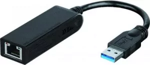ADAPTOR RETEA D-LINK , extern, USB 3.0, port RJ-45, 1000 Mbps, "DUB-1312" (include TV 0.18lei)