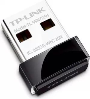 ADAPTOR RETEA TP-LINK NANO, extern wireless 2.4 GHz, USB 2.0, port, 150 Mbps, antena interna x 1, "TL-WN725N" (include TV 0.18lei)