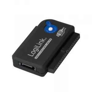 ADAPTOR USB LOGILINK, USB 3.0 (T) la IDE (M) ori S-ATA (M), adaptor USB la unitati 2.5"/3.5", functie OTB, negru, "AU0028A" (include TV 0.8lei)