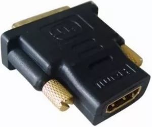 ADAPTOR video GEMBIRD, DVI-D SL (T) la HDMI (M), conectori auriti, black, "A-HDMI-DVI-2" (include TV 0.06 lei)