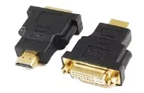 ADAPTOR video GEMBIRD, HDMI (T) la DVI-I DL (M), conectori auriti, black, "A-HDMI-DVI-3" (include TV 0.06 lei)