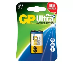Baterie GP Batteries, Ultra+ Alcalina (6LF22) 9V alcalina, blister 1 buc. "GP1604AUP-5UE1" "GPPVA9VUP009" (include TV 0.08lei)