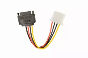 Cablu alimentare 15-pin SATA (T) la 4-pin Molex (M), 0.15m, Gembird "CC-SATA-PS-M" (include TV 0.06 lei)