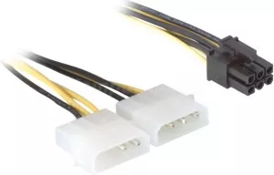 CABLU alimentare GEMBIRD, adaptor Molex la PCI-E, 2 x Molex la 1 x 6 pin PCI-E, "CC-PSU-6" (include TV 0.06 lei)
