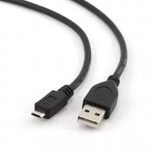 CABLU alimentare si date GEMBIRD, pt. smartphone, USB 2.0 (T) la Micro-USB 2.0 (T), 0.3m, black, "CCP-mUSB2-AMBM-0.3M" (include TV 0.06 lei)