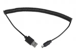 CABLU alimentare si date GEMBIRD, pt. smartphone, USB 2.0 (T) la Micro-USB 2.0 (T), 1.8m, spiralat, conectori auriti, negru, "CC-mUSB2C-AMBM-6" (include TV 0.06 lei)
