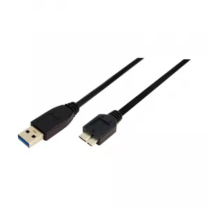 CABLU alimentare si date LOGILINK, pt. smartphone, USB 3.0 (T) la Micro-USB 3.0 (M), 3m, negru, "CU0028" (include TV 0.18lei)