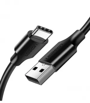 CABLU alimentare si date Ugreen, "US287", Fast Charging Data Cable pt. smartphone, USB la USB Type-C 3A, nickel plating, PVC, 1.5m, negru "60117" (include TV 0.06 lei) - 6957303861170