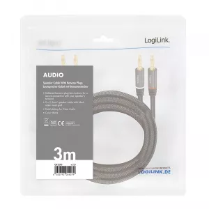 CABLU audio LOGILINK stereo (2 x 2.5 mm jack T/T), 3m, conectori auriti, negru "CA1210" (include TV 0.18lei)