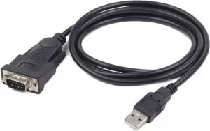 CABLU USB GEMBIRD adaptor, USB 2.0 (T) la Serial DB9M (9-pin)(RS232)(T), 1.5m, negru, "UAS-DB9M-02" (include TV 0.18lei)