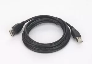 CABLU USB GEMBIRD prelungitor, USB 2.0 (T) la USB 2.0 (M), 1.8m, conectori auriti, negru, "CCP-USB2-AMAF-6" (include TV 0.06 lei)