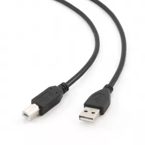 CABLU USB GEMBIRD pt. imprimanta, USB 2.0 (T) la USB 2.0 Type-B (T), 1m, conectori auriti, black, "CCP-USB2-AMBM-1M" (include TV 0.06 lei)