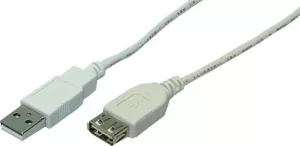 CABLU USB LOGILINK prelungitor, USB 2.0 (T) la USB 2.0 (M), 2m, gri, "CU0010" (include TV 0.18lei)