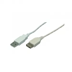 CABLU USB LOGILINK prelungitor, USB 2.0 (T) la USB 2.0 (M), 5m, gri, "CU0012" (include TV 0.18lei)