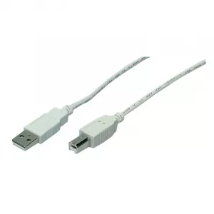 CABLU USB LOGILINK pt. imprimanta, USB 2.0 (T) la USB 2.0 Type-B (T), 2m, gri, "CU0007" (include TV 0.06 lei)