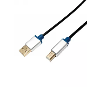 CABLU USB LOGILINK pt. imprimanta, USB 2.0 (T) la USB 2.0 Type-B (T), 2m, premium, conectori auriti, black, "BUAB220" (include TV 0.18lei)