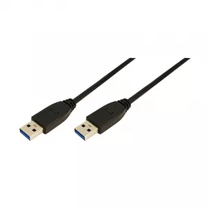 CABLU USB LOGILINK, USB 3.0 (T) la USB 3.0 (T), 3m, black, "CU0040" (include TV 0.18lei)