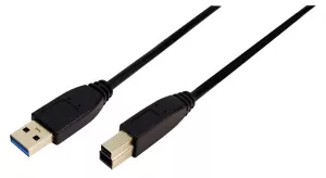 CABLU USB LOGILINK, USB 3.0 (T) la USB 3.0 Type-B (T), 1m, black, "CU0023" (include TV 0.06 lei)