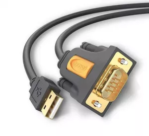 CABLU USB Ugreen adaptor, "CR104" USB 2.0 (T) la Serial DB9M (9-pin)(RS232)(T), 1m, negru, "20210" (include TV 0.18lei) - 6957303801893