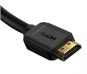 CABLU video Baseus HD Series, HDMI (T) la HDMI (T), rezolutie maxima 4K UHD (3840 x 2160) la 60 Hz, conectori auriti, 3m, negru "CAKGQ-C01" (include timbru verde 0.75 lei) - 6953156222533