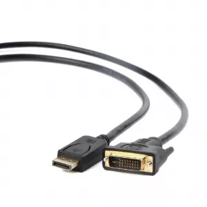 CABLU video GEMBIRD, adaptor DisplayPort (T) la DVI-D DL (T), 3m, rezolutie maxima Full HD (1920 x 1080) la 60Hz, negru, "CC-DPM-DVIM-3M" (include TV 0.8lei)