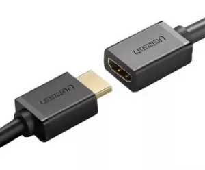 CABLU video Ugreen, "HD107" adaptor HDMI (T) la HDMI (M), rezolutie maxima 4K UHD (3840 x 2160) la 60 Hz, conectori auriti, 1m, negru "10141" (include TV 0.15 lei) - 6957303811410