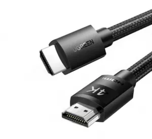 CABLU video Ugreen, "HD119" HDMI (T) la HDMI (T), rezolutie maxima 4K UHD (3840 x 2160) la 60 Hz, braided, 3m, negru "40102" (include TV 0.15 lei) - 6957303841028