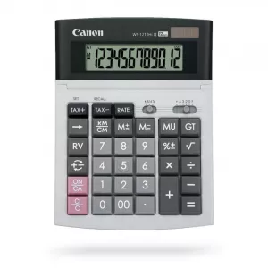 Calculator de birou CANON, WS-1210THB, ecran 12 digiti, alimentare solara si baterie, display LCD, functie business, tax si conversie moneda, GRI, "0694B001AC" (include TV 0.18lei)