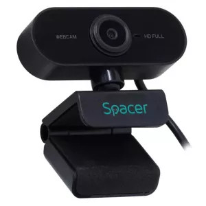 CAMERA WEB SPACER senzor 1080p Full-HD cu auto focus si rezolutie video 1920x1080, black "SPW-CAM-01" (include TV 0.18lei)