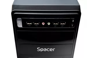 CARCASA  SPACER, Mini Tower, mATX, "MOON", 450 (230W for 450W Desktop PC), USB 2.0 x 4, Jack 3.5mm x 2,  "SPC-MOON"