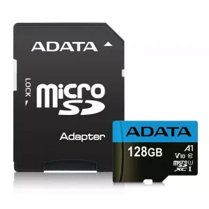 CARD MicroSD ADATA, 128 GB, MicroSDXC, clasa 10, standard UHS-I U1, "AUSDX128GUICL10A1-RA1" (include TV 0.03 lei)
