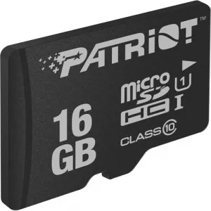 CARD MicroSD PATRIOT, 16 GB, MicroSDHC, clasa 10, standard UHS-I U1, "PSF16GMDC10" (include TV 0.03 lei)
