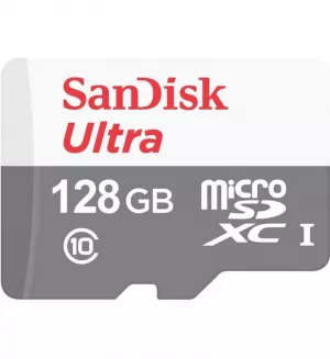 CARD MicroSD SANDISK, 128 GB, MicroSDXC, clasa 10, standard UHS-I U1, "SDSQUNR-128G-GN3MA" (include TV 0.03 lei)