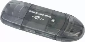 CARD READER extern GEMBIRD, interfata USB 2.0, citeste/scrie: SD, MMC, RS-MMC; plastic, negru-transparent, "FD2-SD-1" (include TV 0.03 lei)