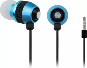 CASTI Gembird, cu fir, intraauriculare, pt smartphone, microfon pe fir, conectare prin Jack 3.5 mm, negru / albastru, "MHS-EP-002", (include TV 0.18lei)