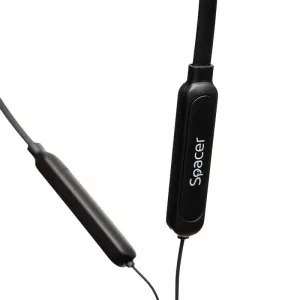 CASTI  Spacer, wireless, intraauriculare cu fir de legatura si prindere magnetica, pt smartphone, microfon pe fir, conectare prin Bluetooth 5.0, negru, "SPBH-SPORTY", (include TV 0.18lei)