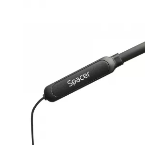 CASTI  Spacer, wireless, intraauriculare cu fir de legatura si prindere magnetica, pt smartphone, microfon pe fir, conectare prin Bluetooth 5.0, negru, "SPBH-SPORTY", (include TV 0.18lei)