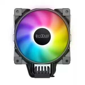 COOLER  PCCOOLER, skt. universal, racire cu aer, vent. 120 mm x 1, 2000 rpm, LED RGB "GI-D56A HALO FRGB" (include TV 3.5 lei)