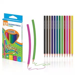 Creioane color, flexibile, 12 culori/set - S-COOL