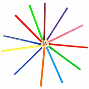 Creioane color hexagonale, 12 buc/set - NEBO