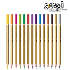 Creioane color,auriu,argintiu, 14 culori/set - S-COOL