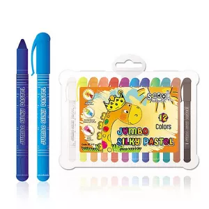 Creioane pastel Jumbo, Lavabile, 12culori/set - S-COOL